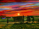 Clinton Sunset PEI (Detail) - Maurice Bernard