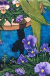 Sylvia Ridgway "Blue Crock & Pansies"